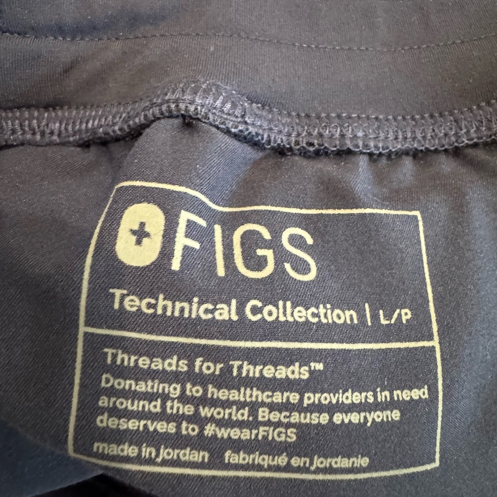 Figs High Waisted Yola Skinny Scrub Pants Large Petite Navy - Picture 10 of 10